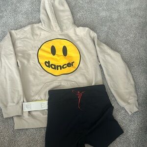 Dancer lot- small sweatshirt and XS bikers
